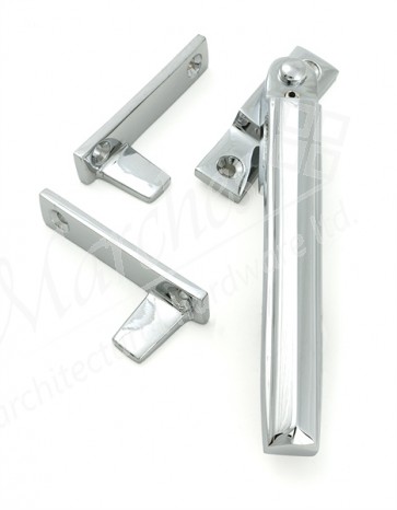 Night-Vent Locking Art Deco Fastener - Polished Chrome