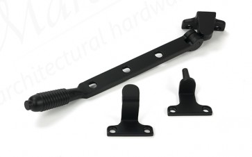 8" Reeded Stay (Steel Window) - Matt Black