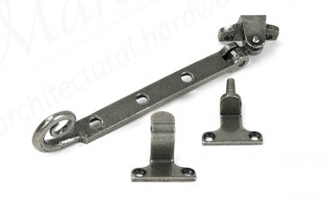 8" Monkeytail Stay (Steel Window) - Pewter Patina