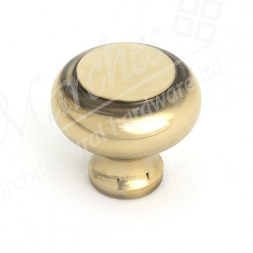 Regency Cabinet Knob - Aged Brass - Various Sizes