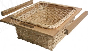Wicker baskets and runners set for 500/600 mm cabinets