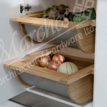 Vegetable basket drawer, for 500-600 mm cabinet width