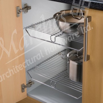 Wire shelf set, 210 mm depth, for wall unit mounting