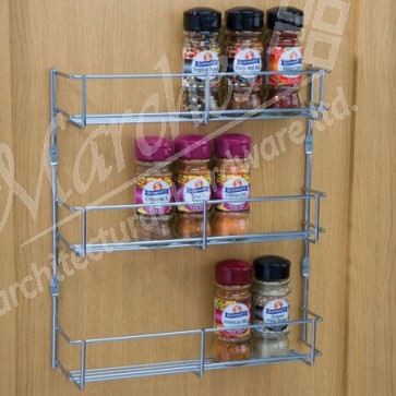 Spice and packet rack, three tier