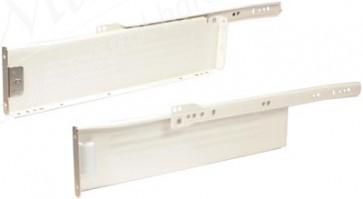 Metal drawer sides,  85 mm high, cream-white finish