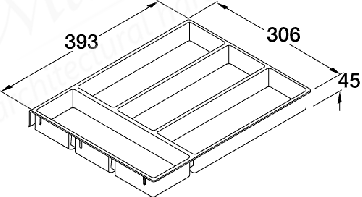 Cutlery Ins F 450-600mm Drawer