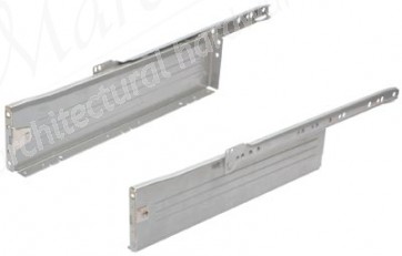 Essentials metal drawer sides,  86 mm high, aluminium (RAL 9006) finish