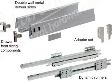 Dwd Metal Drawer Side Pkd Set 500mm