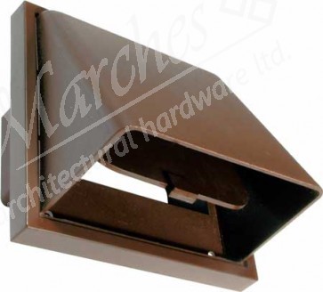 100mm Cowled Wall Outlet Brown