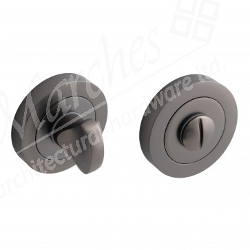 Insignia Bathroom Thumbturn & Release Set - Dark Bronze (Zinc)