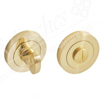 Insignia Bathroom Thumbturn & Release Set - Satin Brass (Zinc)