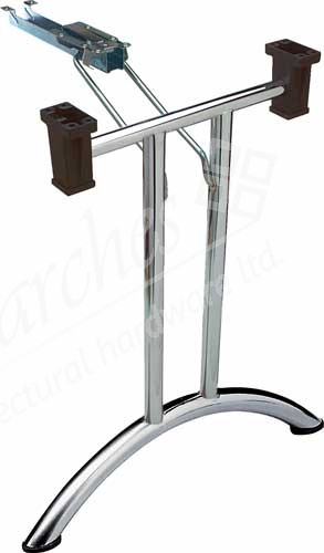 Folding table outlet fitting