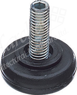 Base levellers, with threaded bolt