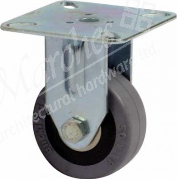 Fixed castor, plate fixing, approx  40/60 kg, ø 50/75 mm