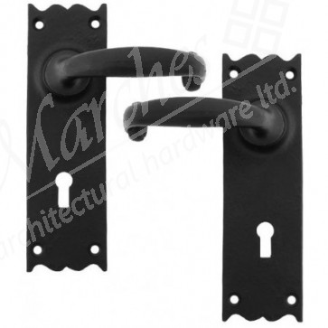 Cottage Lever Lock Set - Black 