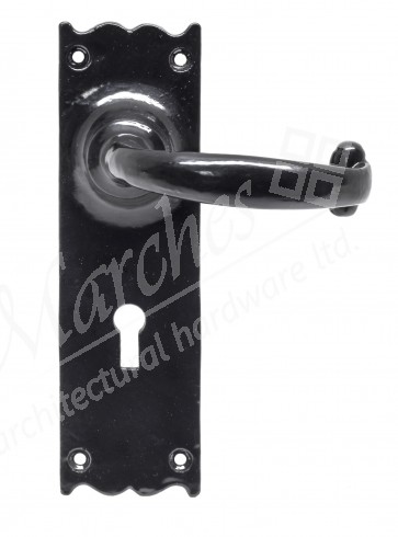 Cottage Door Handle Sets - Black