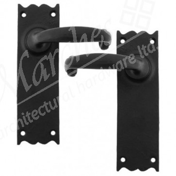 Cottage Lever Latch Set - Black 