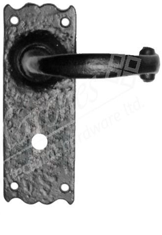 Wessex Lever Bathroom Door Handle Set - Black 