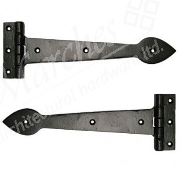 12" Smooth T Hinge (pair) - Black