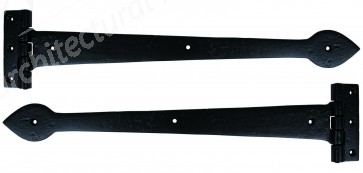 18" Smooth T Hinge (pair) - Black