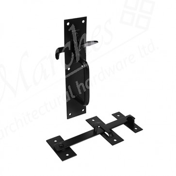 205mm x 45mm Suffolk Gate Latch - Medium Duty - Black