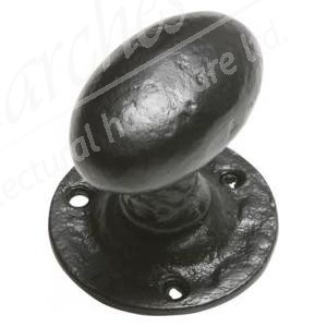 Kirkpatrick - Oval Rim 1550 Knob 2 1/2" x 1 1/2" - Black