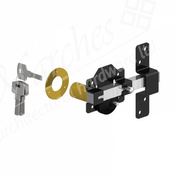 Gatemate Single Lock Bolt 2.75" KD - Black