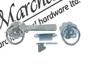 6" Plain Ring Gate Latch - BZP