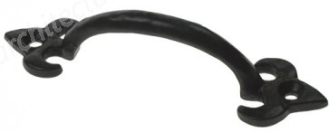 Fleur De Lys Pull Handle 167mm - Black