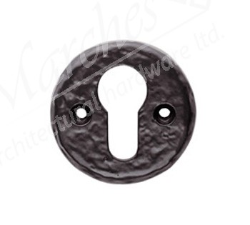 Ludlow Round Euro Escutcheon - Black