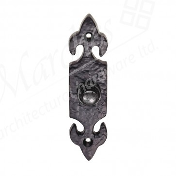 Ludlow - Fleur De Lys Bell Push - Black