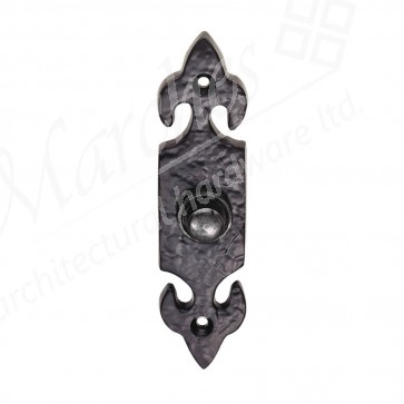 Ludlow - Fleur De Lys Bell Push - Black