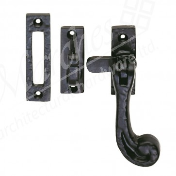 Ludlow - Rose End Casement Fastener - Black