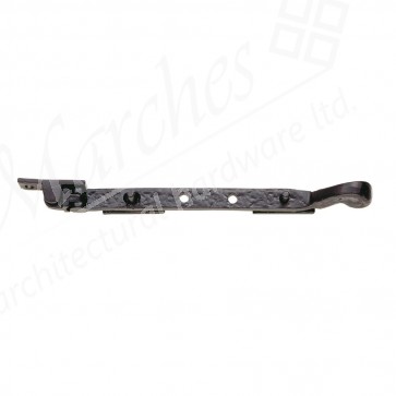 Ludlow 12" Rose End Casement Stay - Black