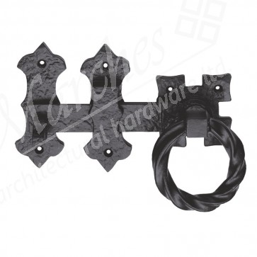 Ludlow - 6" Ring Handle Gate Latch - Powder Coated 