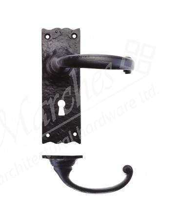 Traditional Lever Lock Handle - Black