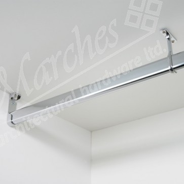 Wardrobe rail set - 1.8m - polished chrome