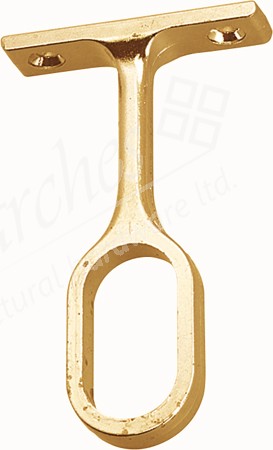 W/robe Rail (Oval) centre supp Brass