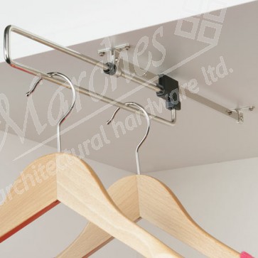 Pull-out wardrobe rail