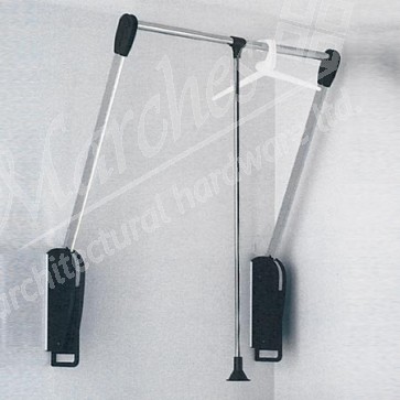 Wardrobe rail and pull rod