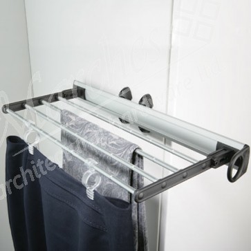 W/robe pull-out trouser rack 505mm Silv/