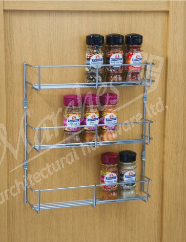 Three Tier Spice Rack 400mm cc x 55mm (D) x 316mm (H)