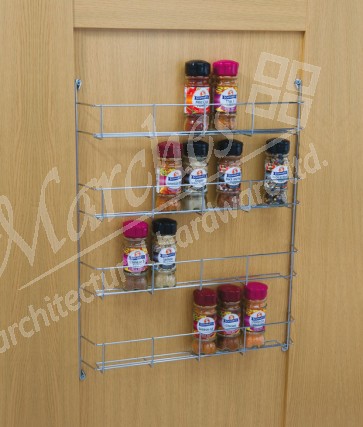 Four Tier Spice Rack 395mm cc x 55mm (D) x 500mm (H)