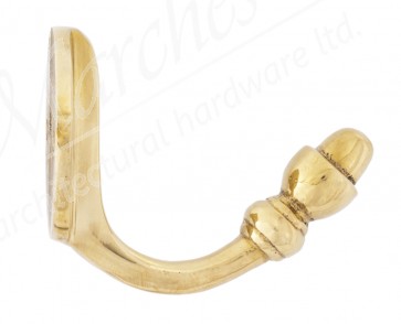 Acorn Coat Hook  - Polished Brass