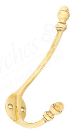 Acorn Hat & Coat Hook - Polished Brass