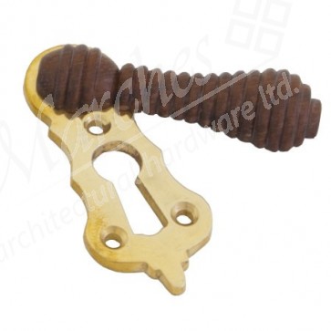 Rosewood Beehive Escutcheon - Polished Brass