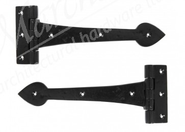 Smooth Cast T Hinge 10.5" (pair) - Black