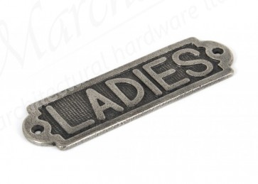 Ladies Sign - Antique Pewter