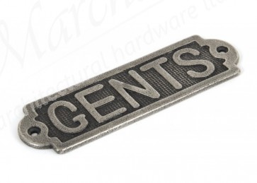 Gents Sign - Antique Pewter