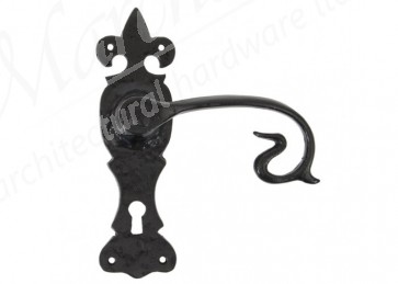 Curly Lever Lock Set - Black 